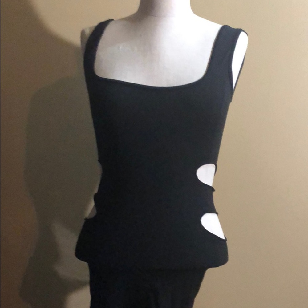 Bebe Black Cut Out Mini Dress